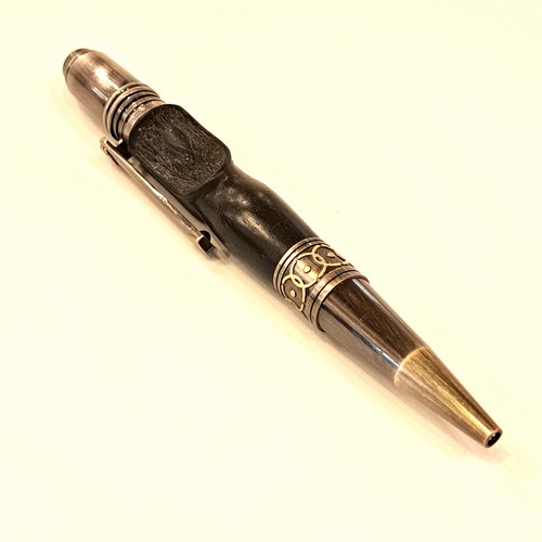 CR-026 Pen - Gaboon Ebony/Silver $60 at Hunter Wolff Gallery